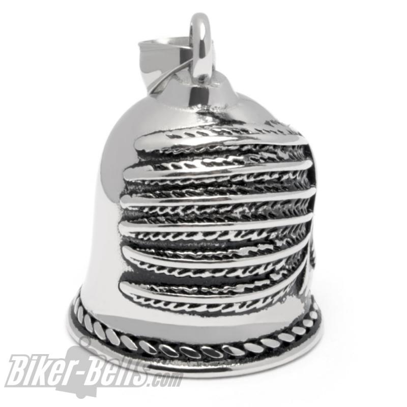 Indian Chief Biker-Bell Stainless Steel Lucky Bell Motorcyclist Gift